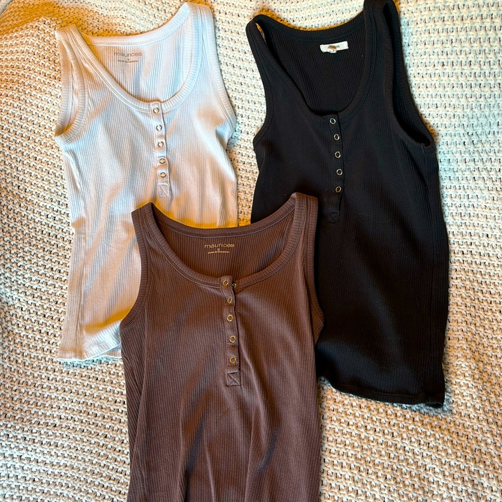 Maurices button tank tops